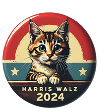 Harris Walz 2024 Funny Cat Election Kamala Harris Tim Waltz Button