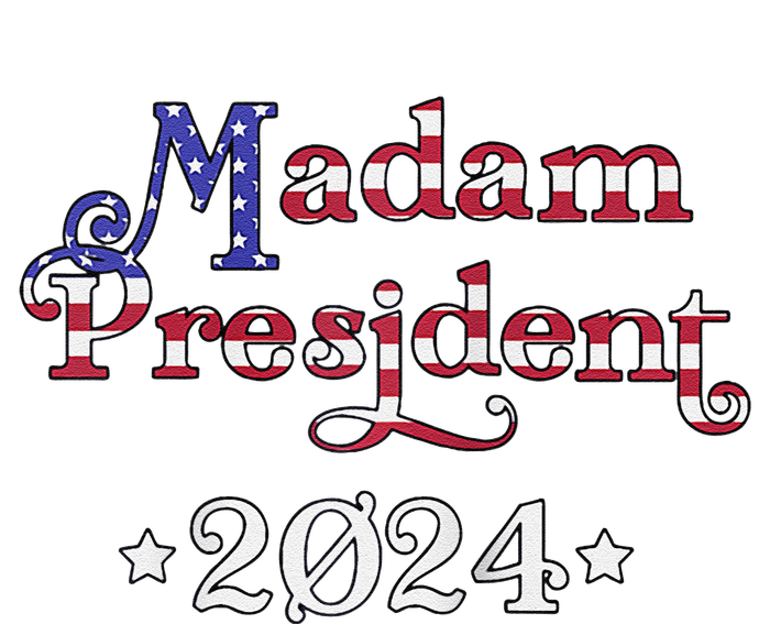 Madam President Kamala Harris 2024 American Flag Raglan Sweatshirt Cinch Pack Bag