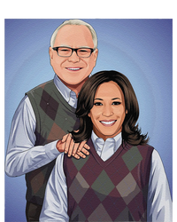 Step Candidates Kamala Harris And Tim Walz 2024 Dry Zone Grid Polo