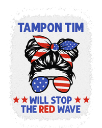 Tampon Tim Will Stop The Red Wave Women For Harris Walz Kids Long Sleeve Shirt