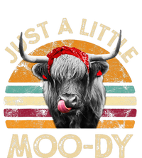 Just A Little Moody Cute Highland Cows Lover Vintage Farming Women's T-Shirt