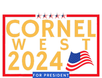 Cornel West For President Is Cornel West 2024 Striped Beanie with Solid Band