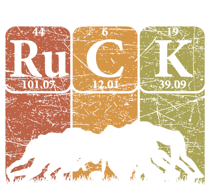 Ruck Rugby Periodic Table Elements Rugby Player Nerd Retro Women's Racerback Cropped Tank