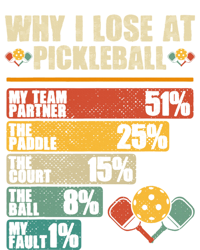 Vintage Pickleball Player Why I Lose At Pickleball Sweatshirt