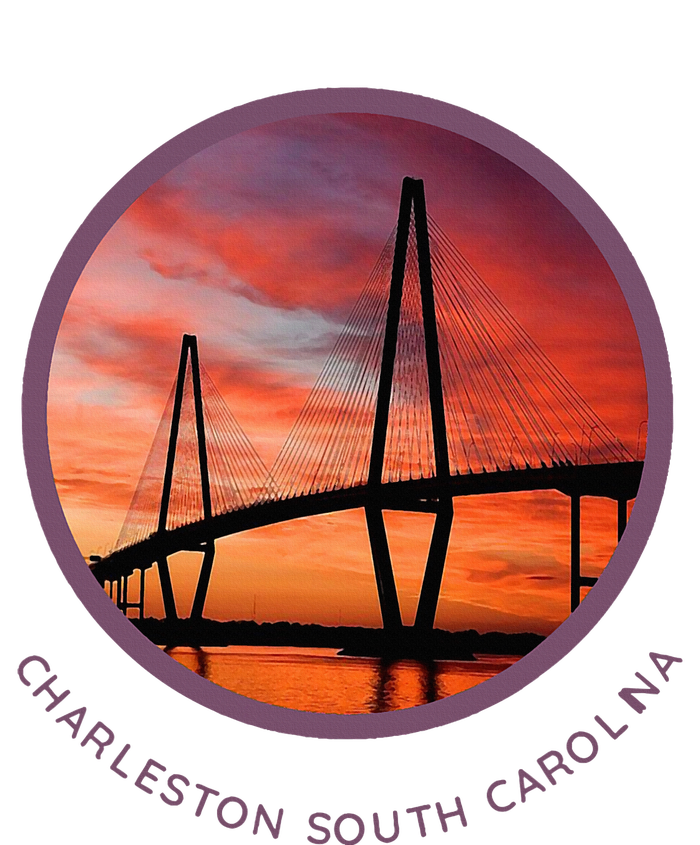 Charleston South Carolina Ravenel Bridge Large Microfiber Waffle Golf Towel