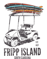 Fripp Island South Carolina Golf Cart Surfer Lowcountry Kids Long Sleeve Shirt