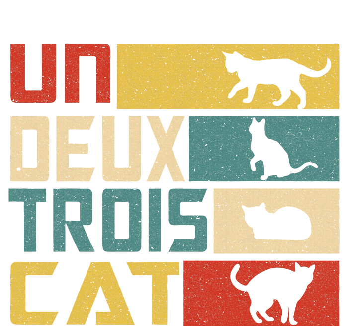 Un Deux Trois Cat Funny French Pun Funny Cat Kids Hoodie