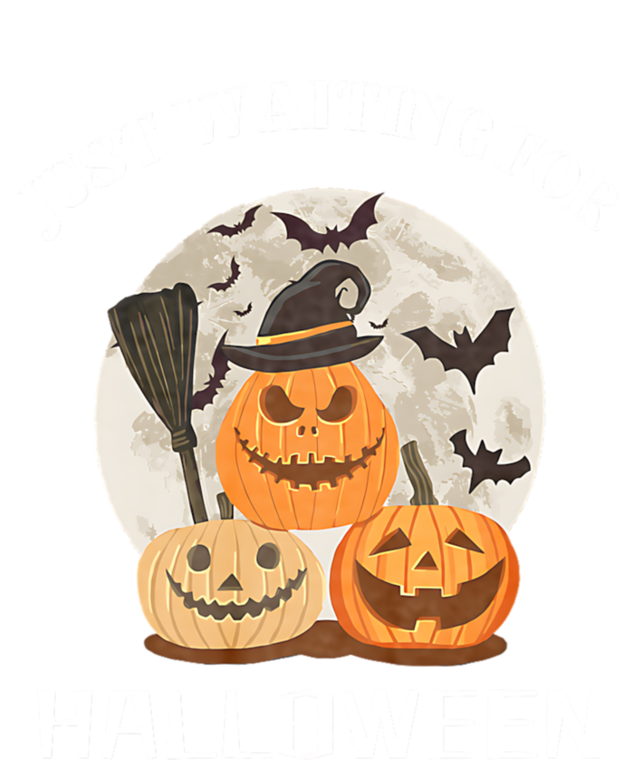 Funny Desgin Quote Just Waiting For Halloween Pumpkins Pajama Set