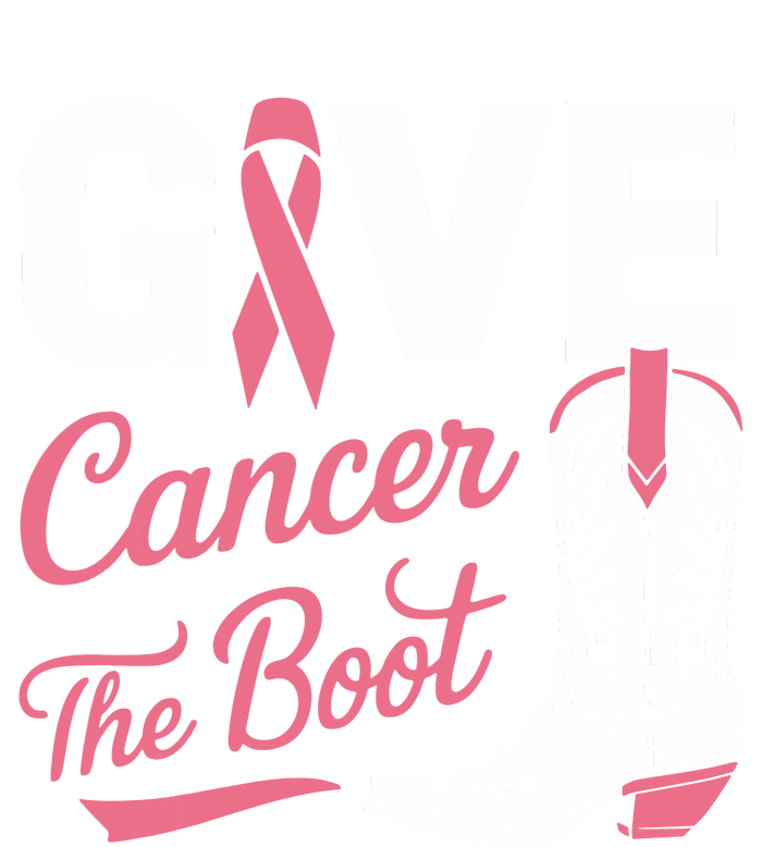 Give Cancer The Boot Cowgirl Breast Cancer Ribbon Women's Flannel Pajama Set