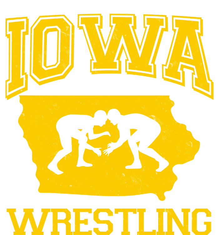 Silhouette Iowa Wrestling Team Wrestler Short Acrylic Beanie