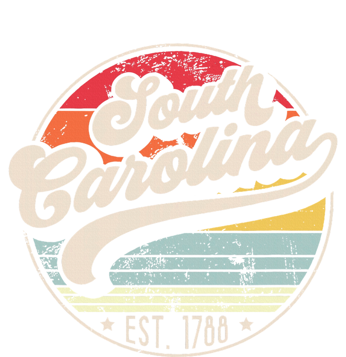 Retro South Carolina Home State Cool 70s Style Sunset Softstyle Adult Sport Polo