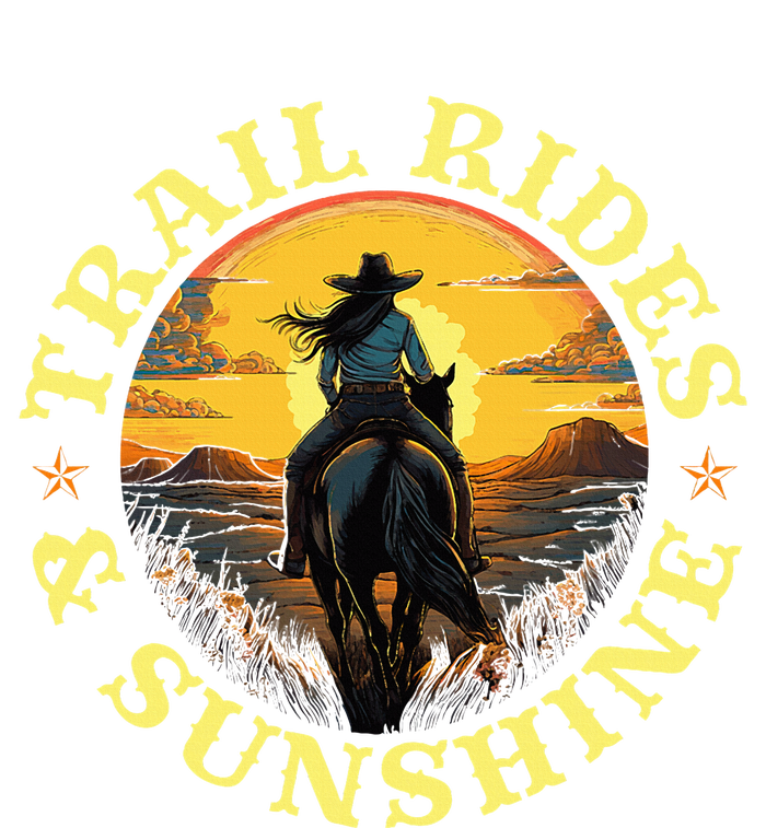 Country Trail Rides And Sunshine Horse Riding Cowgirl Women's T-Shirt