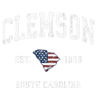 Clemson South Carolina Sc Vintage American Flag Women's Pullover Hoodie