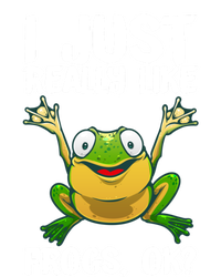 I Just Really Like Frogs Ok ? Funny Frog Gift Cool Tadpole Frog Lover Women's Knotted Racerback Tank