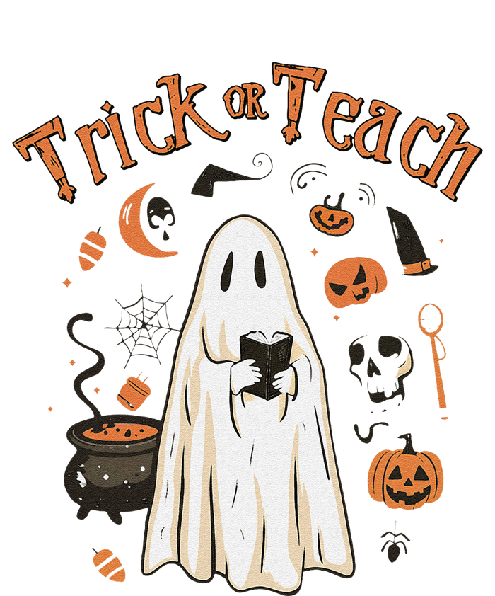 Funny Halloween Trick Or Teach Teachers Gifts Cute Ghost T-Shirt