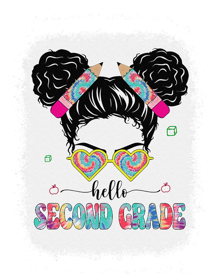 Hello Second Grade Back To School Hair Bun First Day Button