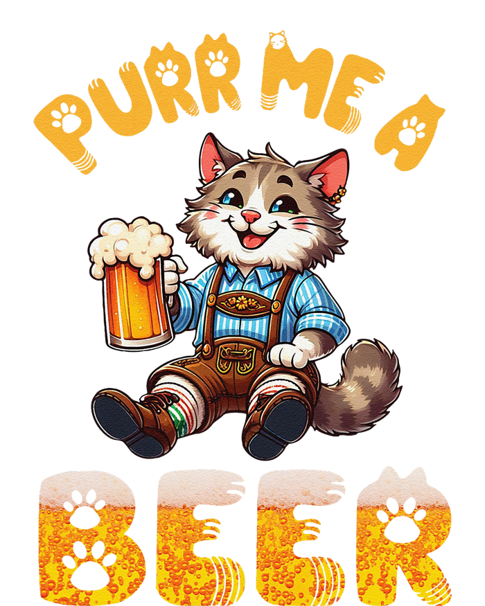 Norwegian Forest Cat Bavarian Drinking Beer Purr Me A Beer Cooling Performance Long Sleeve Crew