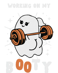 Working On My Booty Halloween Gym Cute Boo Ghost Fitness Full Zip Hoodie