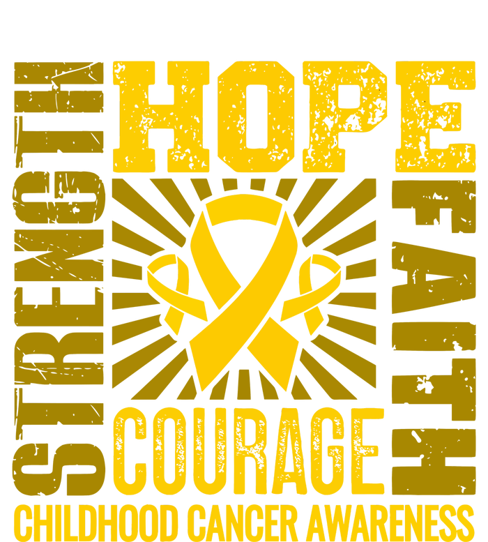 Childhood Cancer Awareness Hope Faith Strength T-Shirt