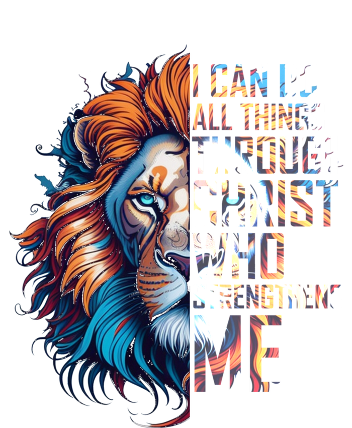 I Can Do All Things Through Christ Lion Faith Religious Baby Bodysuit