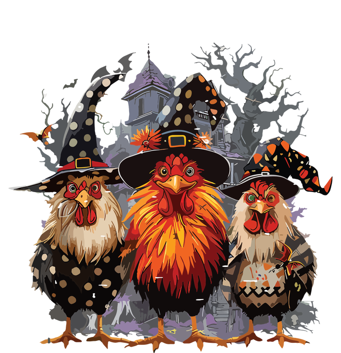 Funny Chicken Halloween Costume Spooky Season Chickens Witch T-Shirt