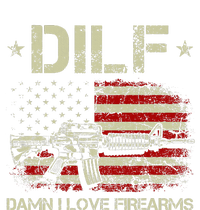 Gun American Flag Dilf Damn I Love Firearms T-Shirt