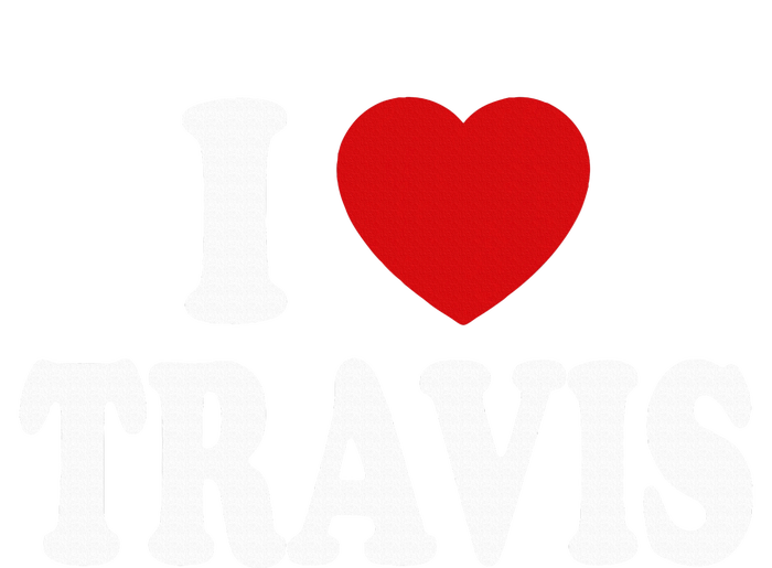 I Heart Love Travis Flexfit Unipanel Trucker Cap