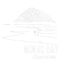 Morro Bay California Morro Rock Ca Drawing Souvenir Line Art T-Shirt