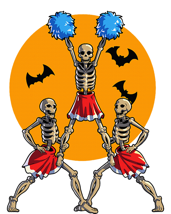 Cheerleading Skeleton Halloween Cheer Skeleton Cheerleader Kids T-Shirt