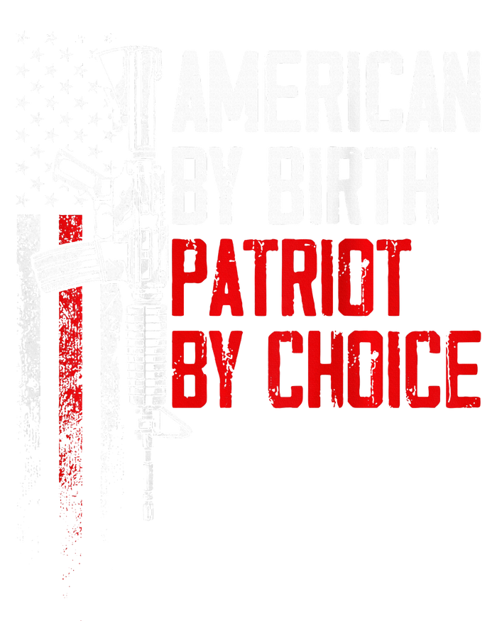 American By Birth Patriot By Choice American Flag Cropped Pullover Crew