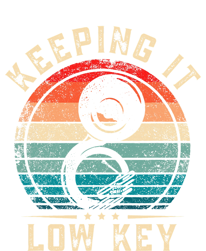 Keeping It Low Key Funny Sousaphone Women's Knotted Racerback Tank