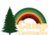 Retro Summer Staff Rainbow Camp Counselor Pine Tree Gift T-Shirt