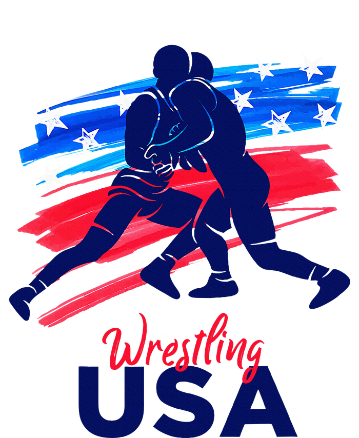 Wrestling Support The Team Wrestling Athlete Usa Flag Adult ChromaSoft Performance T-Shirt