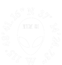 Area 51 Coordinates Ufo Alien Funny Performance Fleece Hoodie