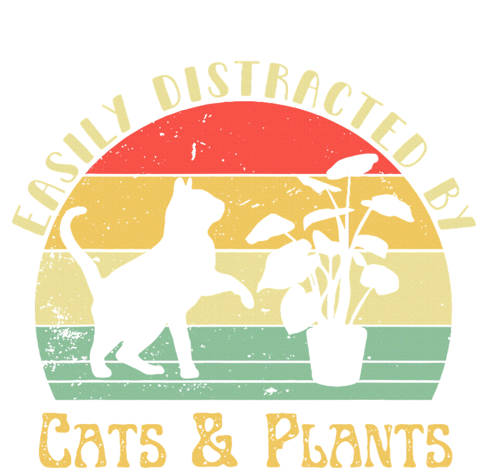 Retro Pet Cat Plant Lover Easily Distracted By Plants & Cats Impact Tech Backpack