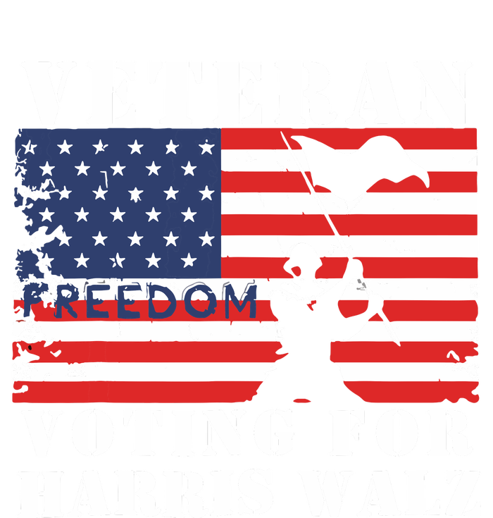 Veteran Voting For Harris Walz Women's Pullover Hoodie