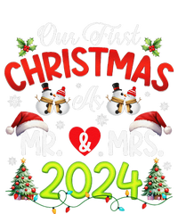 Our First Christmas As Mr & Mrs 2024 Couples Engaged Pajamas Cooling Performance Long Sleeve Crew