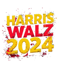 Harris Walz 2024 Typography Vibrant Dynamic Bella+Canvas Jersey Crop Tee