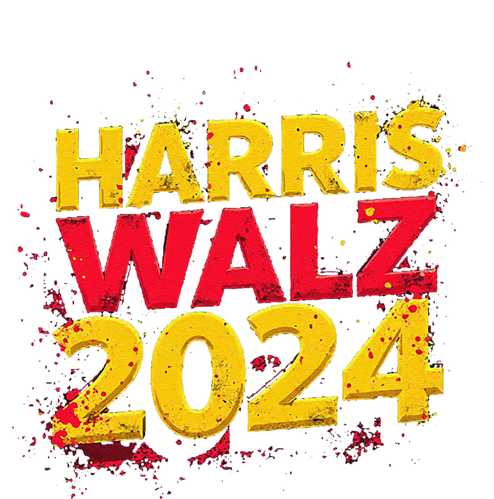 Harris Walz 2024 Typography Vibrant Dynamic Bella+Canvas Jersey Crop Tee