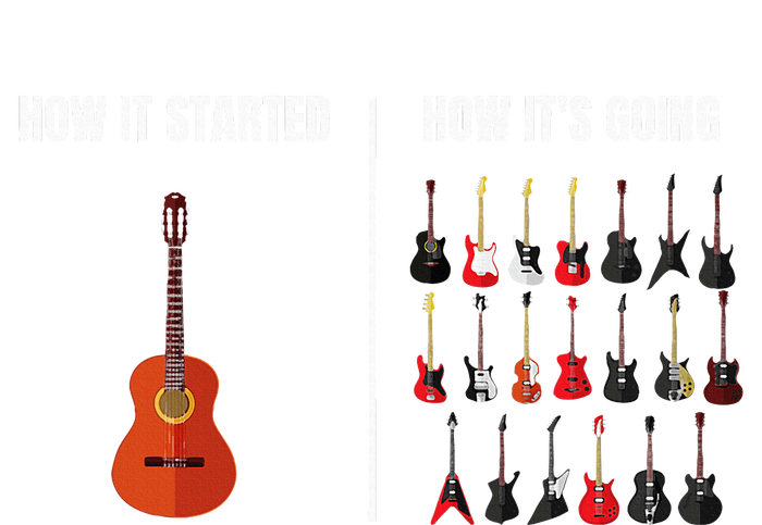 How It Started Guitar Lovers Meme Funny Guitar T-Shirt