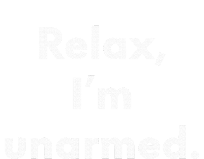 Relax I’M Unarmed Funny Amputee Womens Cotton Relaxed Long Sleeve T-Shirt