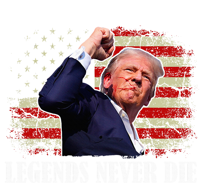 Trump Shot Legends Never Die 2024 Us Flag Vintage Performance Fleece Hoodie