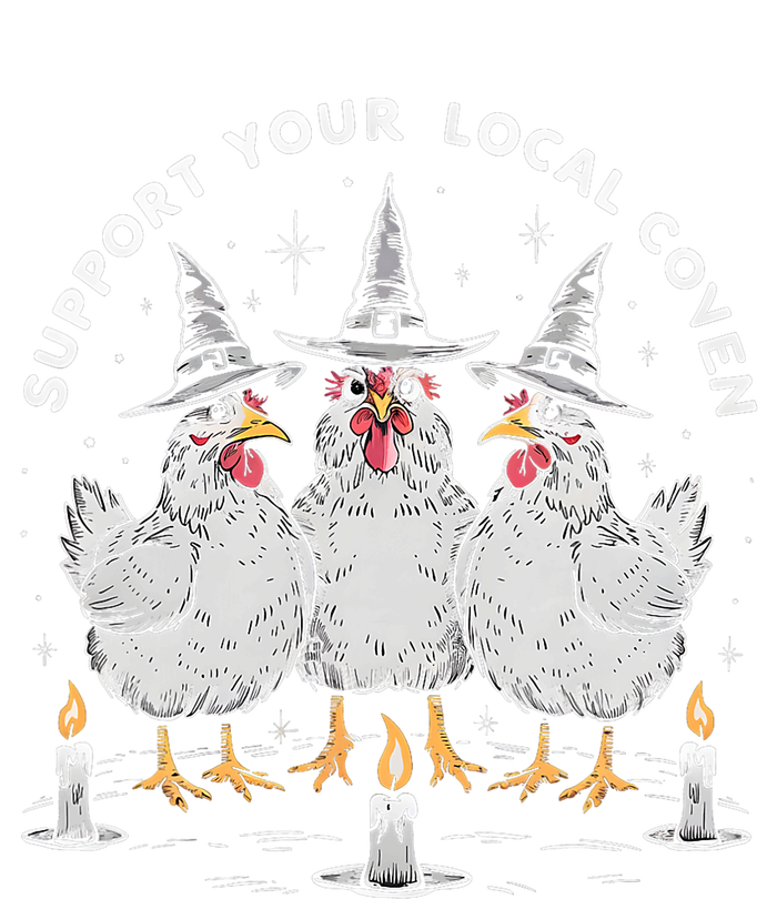 Support Your Local Coven Funny Farm Witch Chicken Halloween T-Shirt