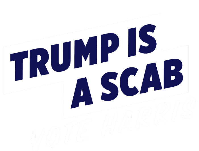 Funny Trump Is A Scab Vote Harris Kamala 2024 Short Acrylic Beanie