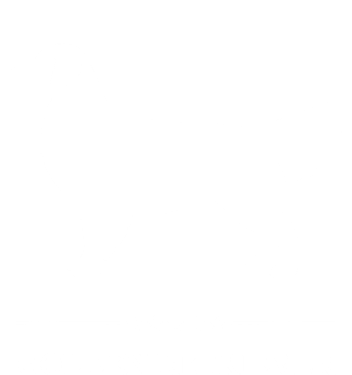 Golden Retriever Dog White Silhouette Women’s Perfect Tri Rocker Tank