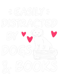 Easily Distracted By Dogs And Books Dog & Book Lover Sustainable Knit Beanie