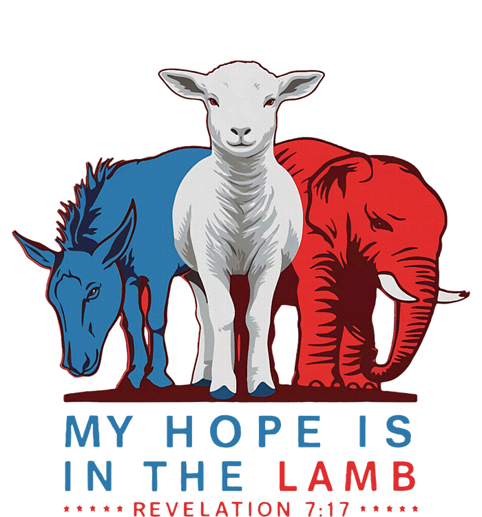 Funny My Hope Is In The Lamb Scripture Elephant Donkey T-Shirt