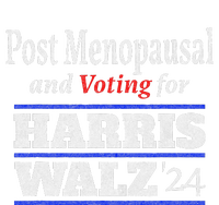 Post Opausal And Voting For Harris Walz 24 Vintage Font Baby Bodysuit