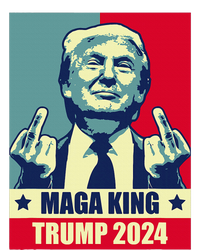 Maga King Trump 2024 Usa Trump Flipping Off American Flag T-Shirt