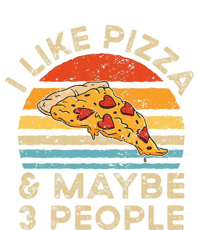 I Like Pizza And Maybe 3 People Retro Vintage Tall T-Shirt